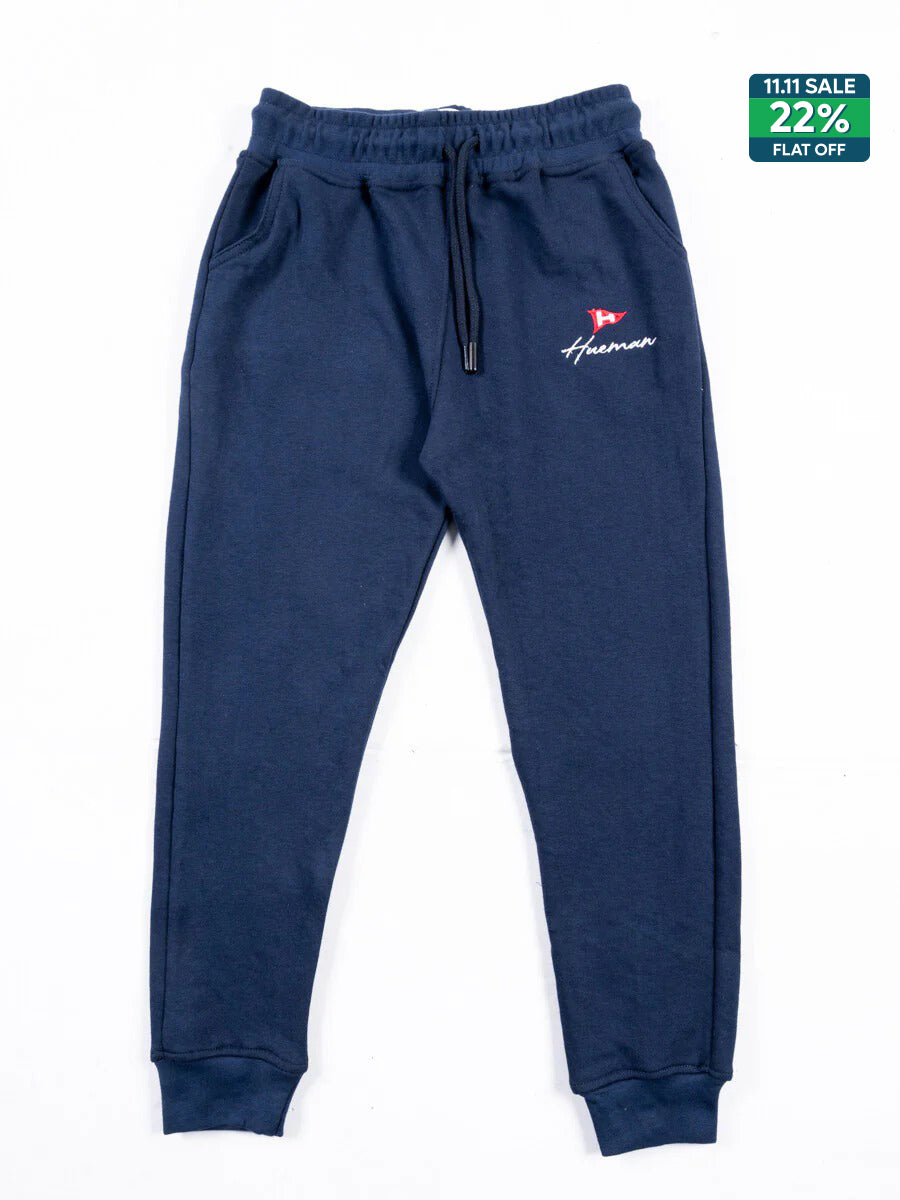 Navy Blue Terry Slim Joggers