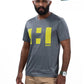 Men Grey Custom Fit Crew Neck T-Shirt