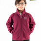Cardinal Red Stand Up Collar Soft Shell Kids Jacket