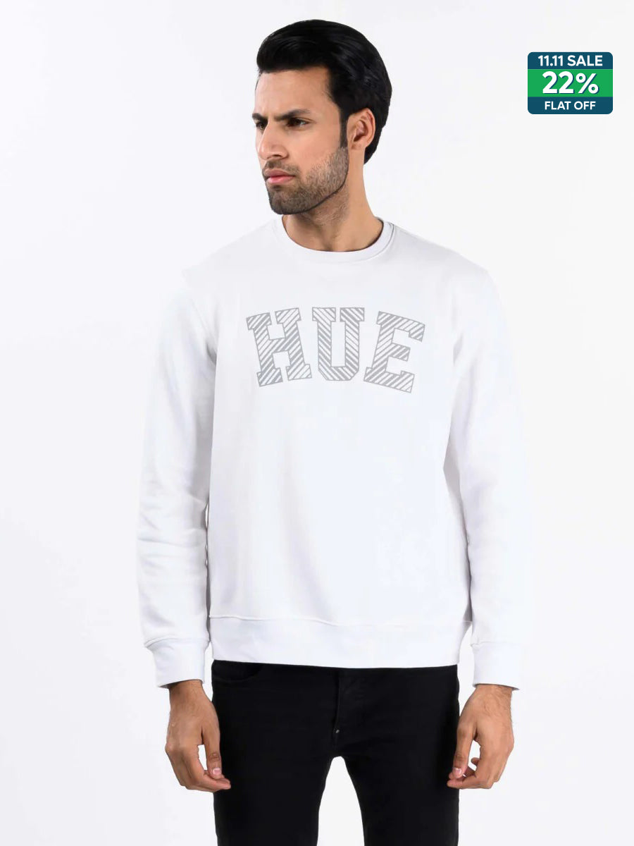 White Fleece Men's Sweatshirt