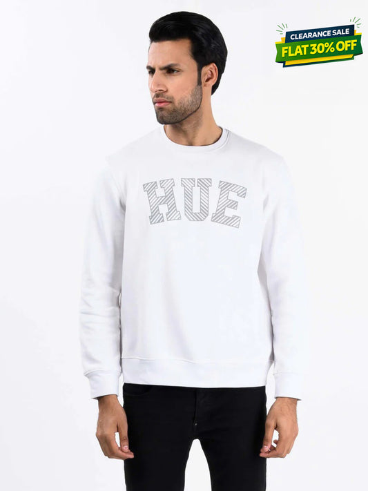 White Fleece Men's Sweatshirt