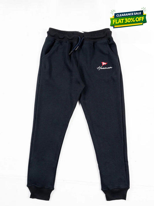 Kids Black Terry Slim Joggers