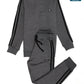 Kids Dark Grey Striped Sweatsuit