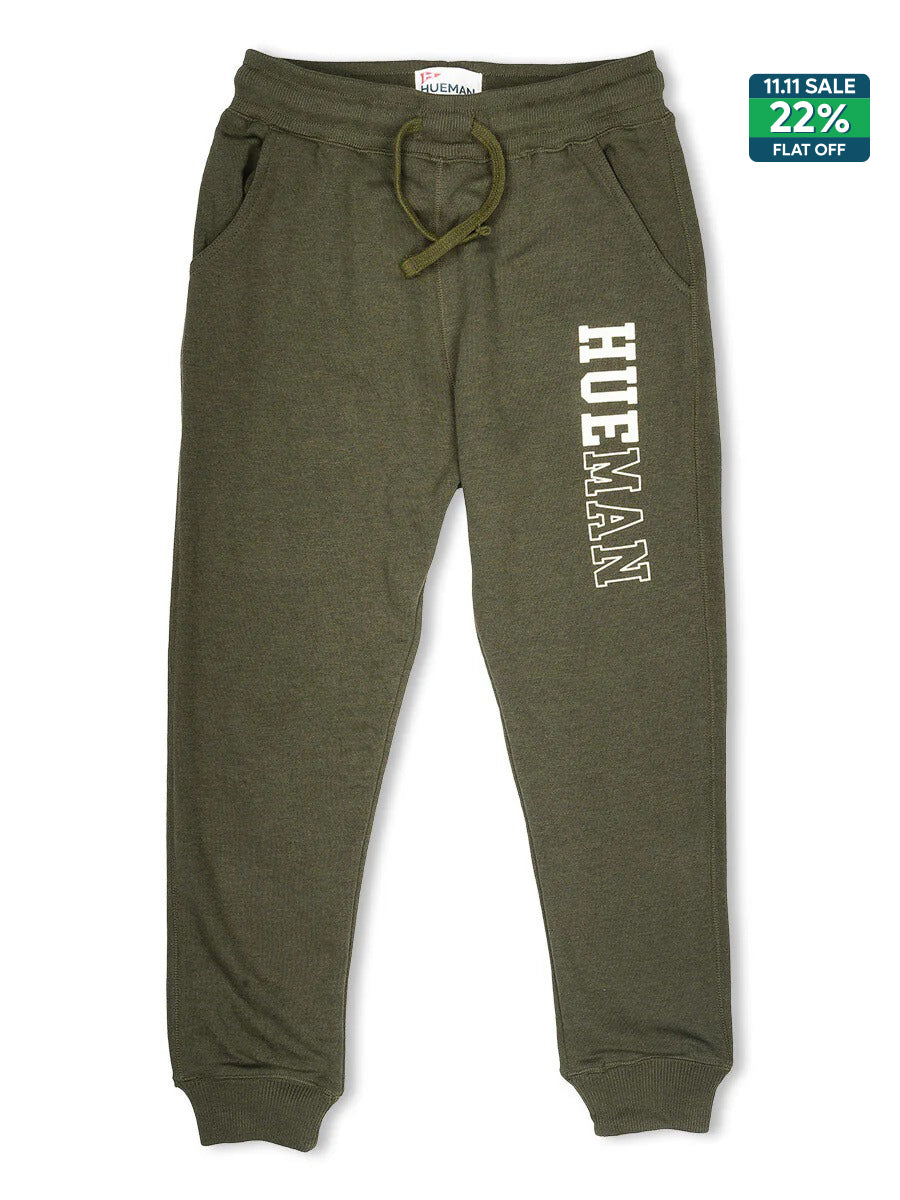Boys Olive Terry Slim Joggers