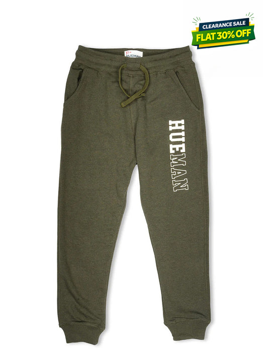 Boys Olive Terry Slim Joggers