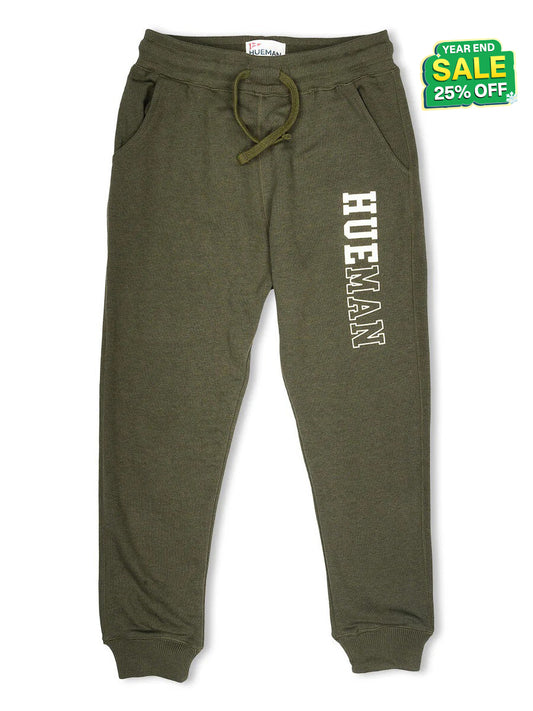 Boys Olive Terry Slim Joggers