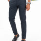 Men Space Blue Slim Fit Stretch Chino Pant