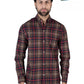 Men Brown/Red Flannel Button Down Shirt
