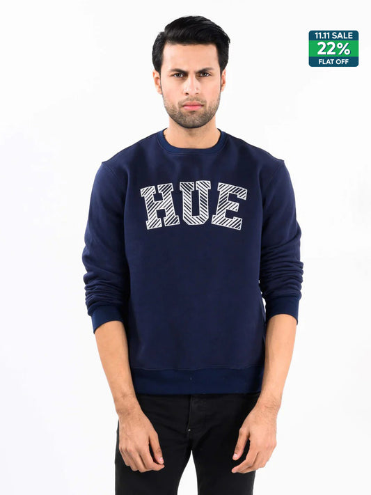 Navy Blue Fleece Men's Sweatshirt