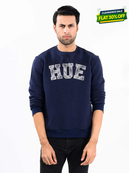 Navy Blue Fleece Men's Sweatshirt