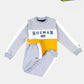 Kids Grey/Yellow/White Color-Blocked Sweatsuit