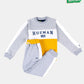 Kids Grey/Yellow/White Color-Blocked Sweatsuit