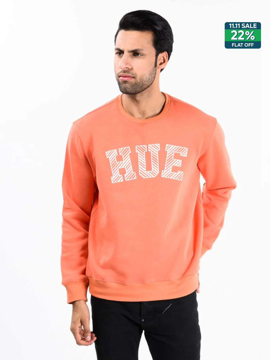 Orange Fleece Men's Sweatshirt