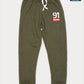Boys Olive Terry Slim Joggers