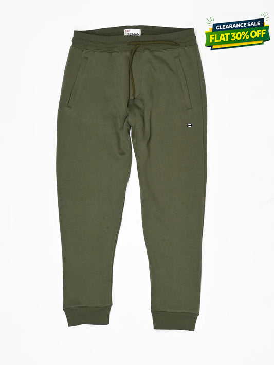 Men Olive Slim-Fit Joggers