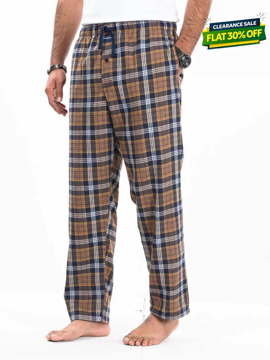 Flannel Plaid Brown/White Relaxed Winter Pajama