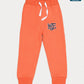 Boys Orange Fleece Slim Joggers