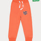 Boys Orange Fleece Slim Joggers