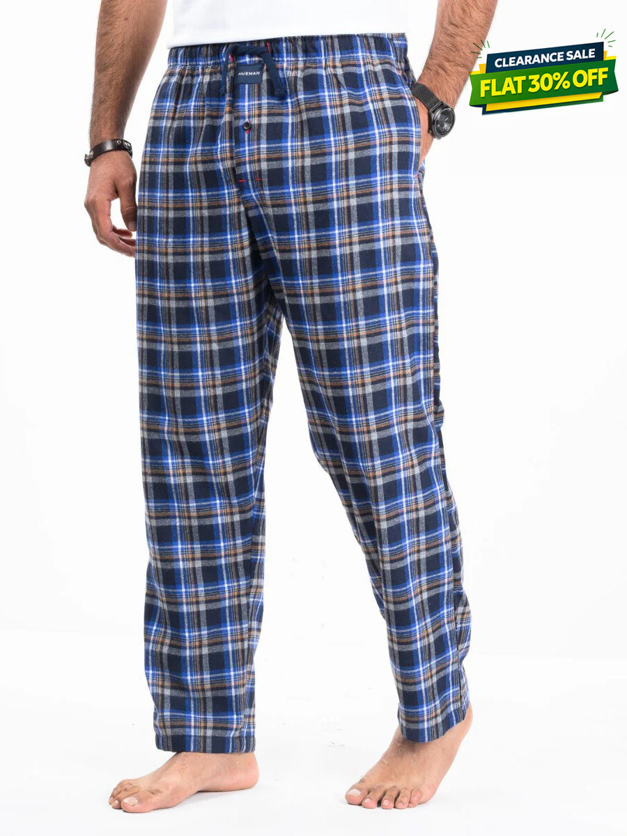 Flannel Plaid Brown/Blue Relaxed Winter Pajama