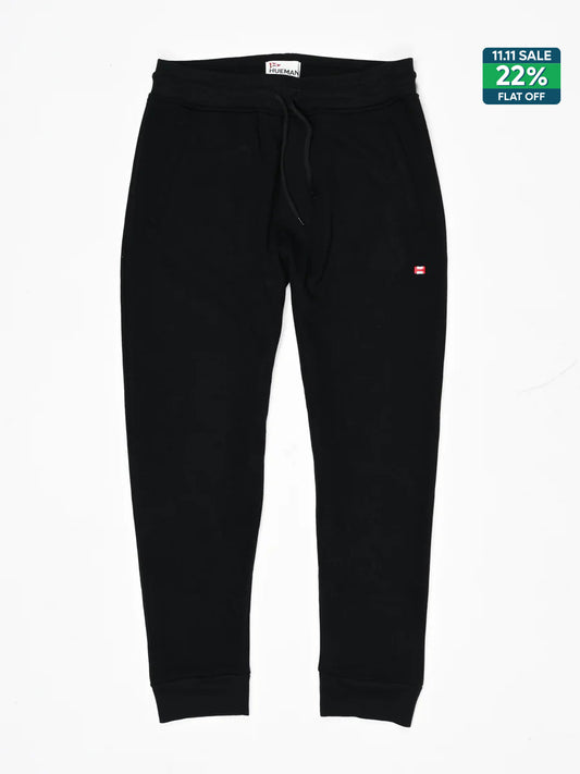 Men Black Slim-Fit Joggers