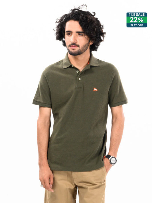 Olive Green Men's Polo Shirts
