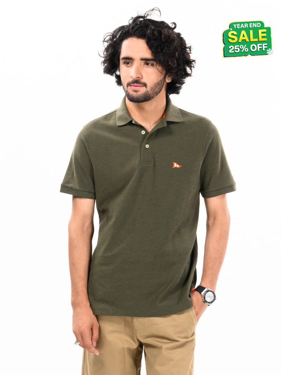 Olive Green Men's Polo Shirts