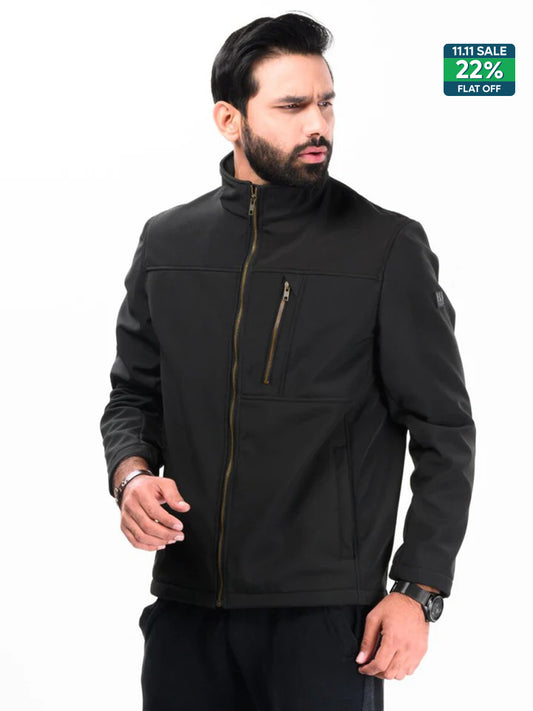 Men Black Softshell Jacket