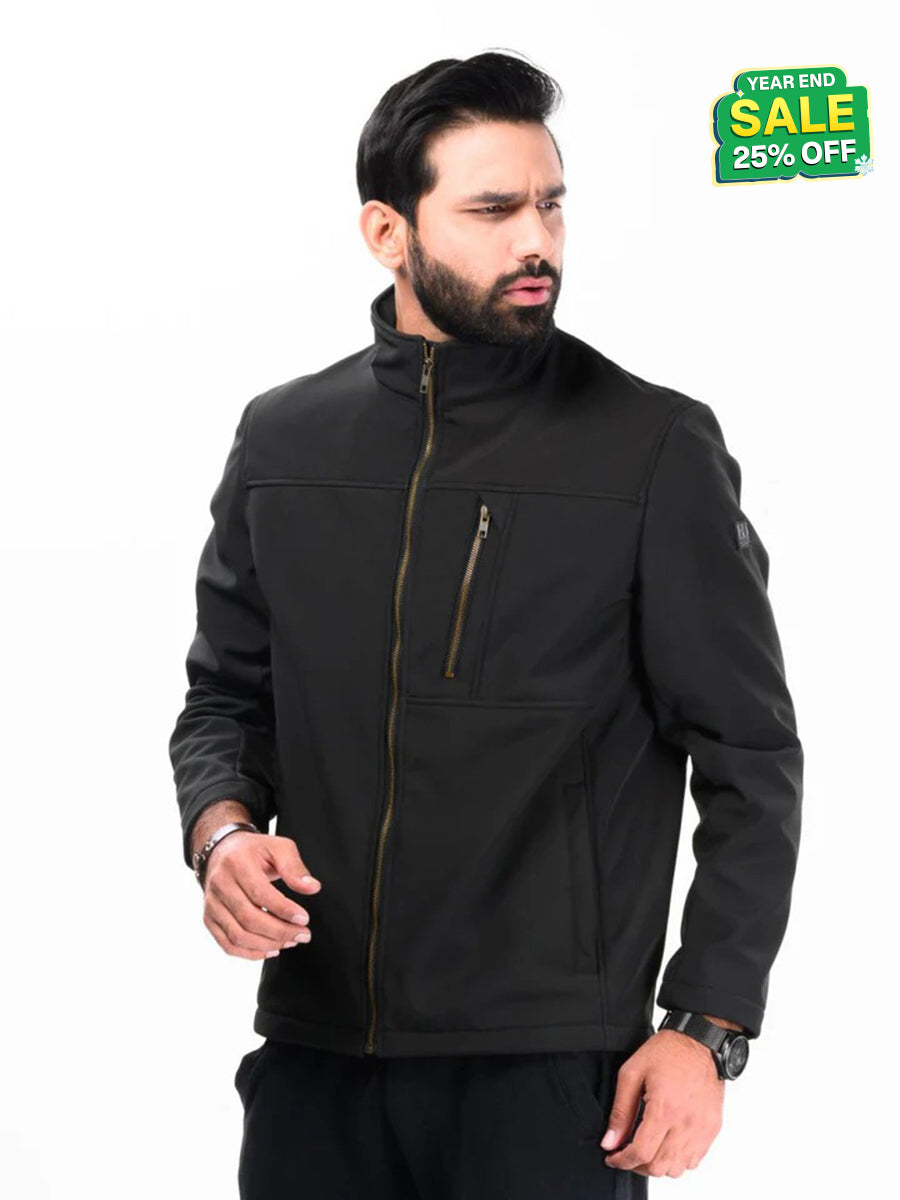 Men Black Softshell Jacket