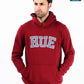 Burgundy Men Fleece Hooded Sweatshirt