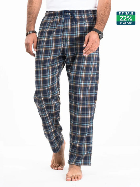 Flannel Plaid Black/White Relaxed Winter Pajama