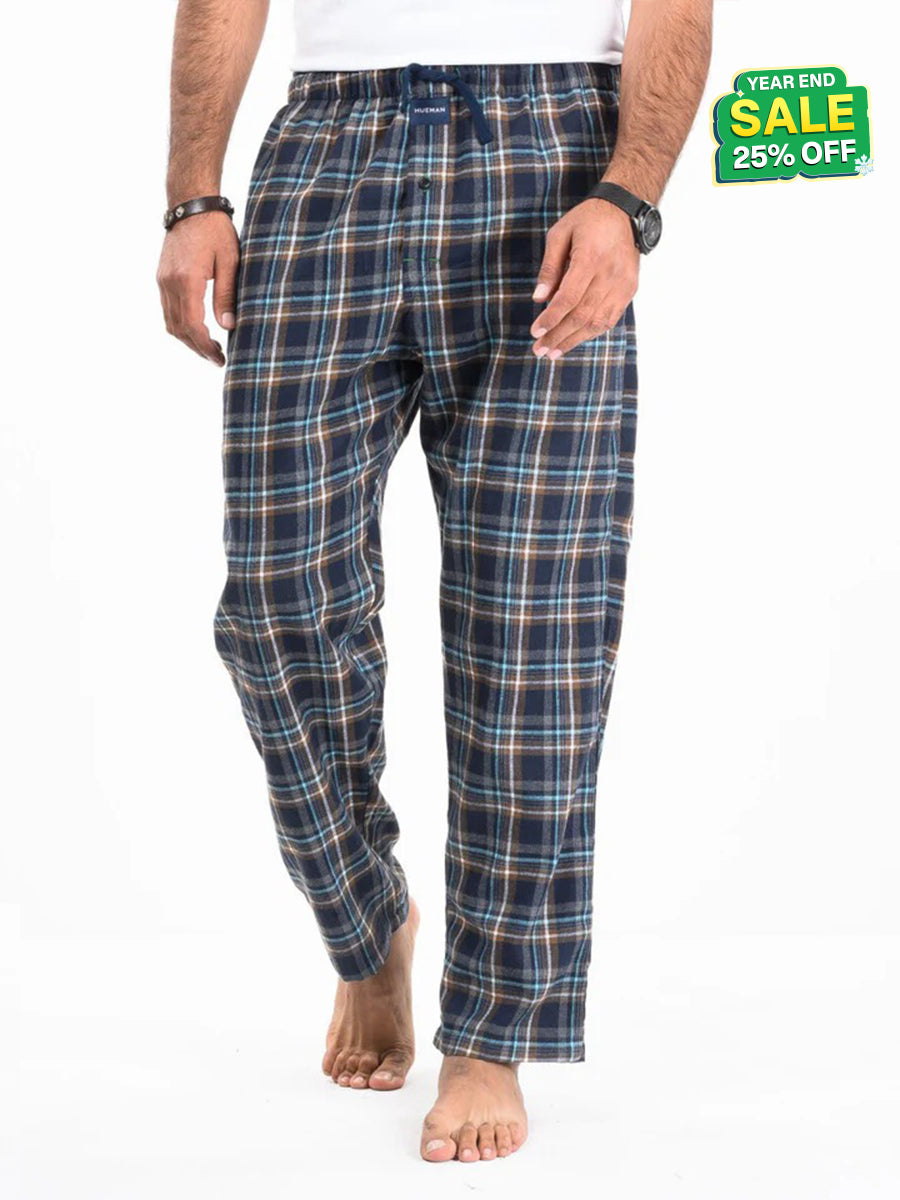 Flannel Plaid Black/White Relaxed Winter Pajama
