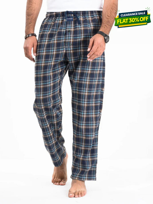 Flannel Plaid Black/White Relaxed Winter Pajama