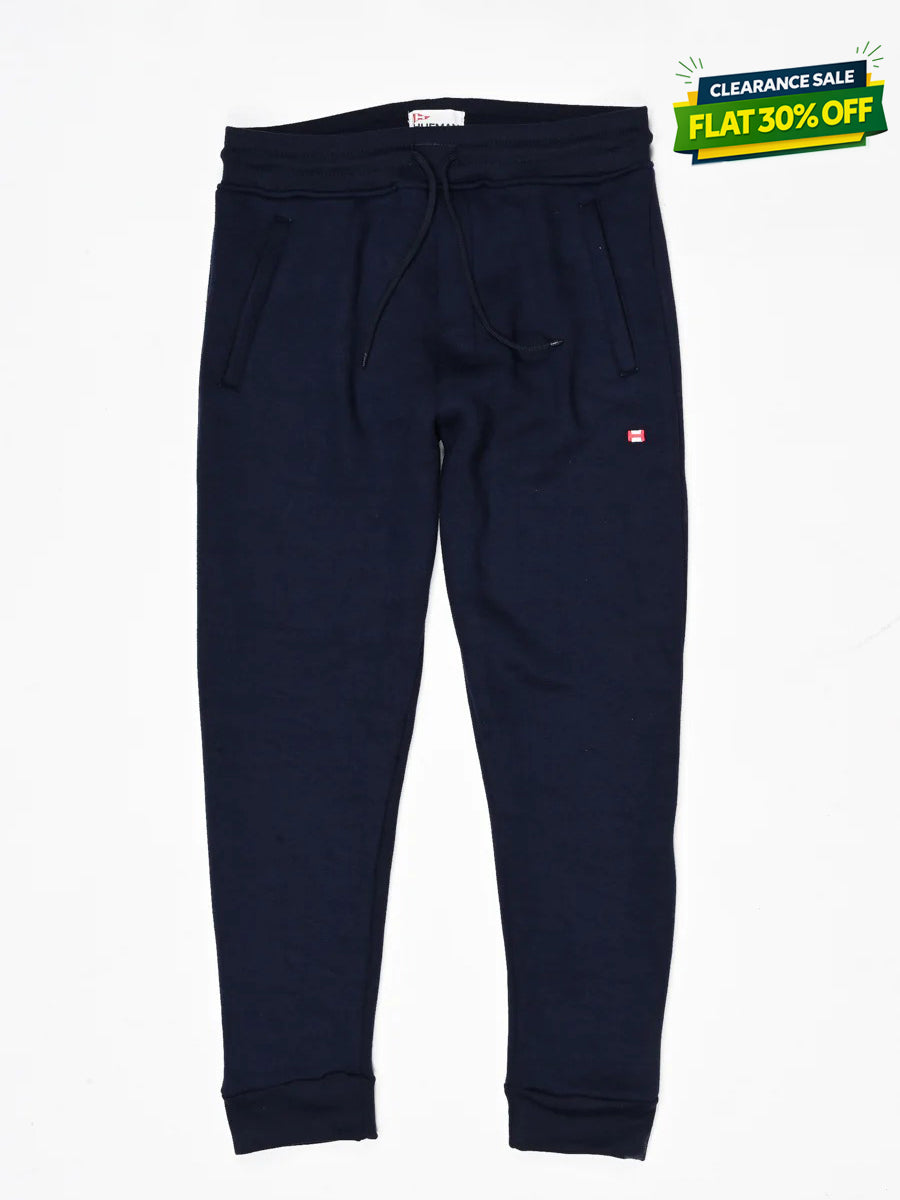 Men Navy Blue Slim-Fit Joggers
