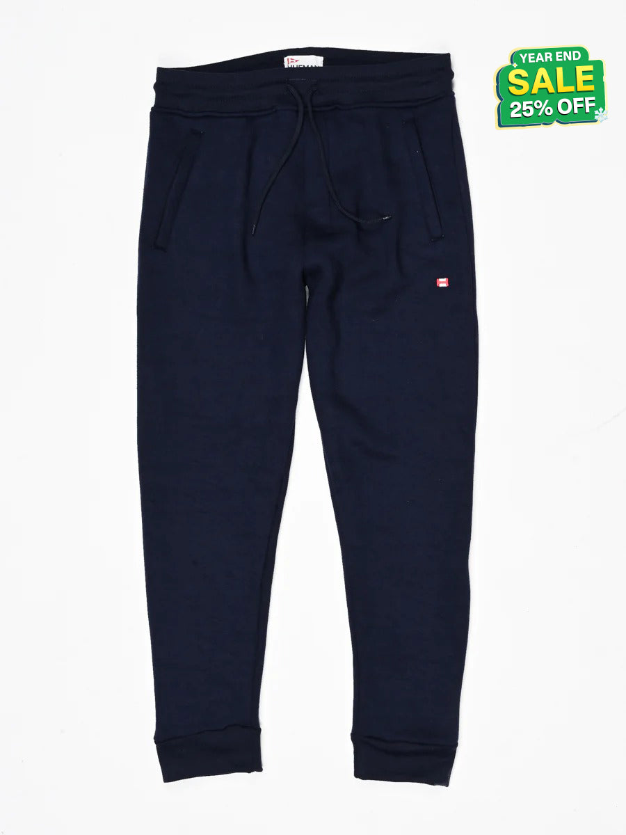 Men Navy Blue Slim-Fit Joggers