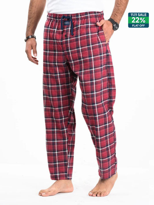 Flannel Plaid Red/White Relaxed Winter Pajama