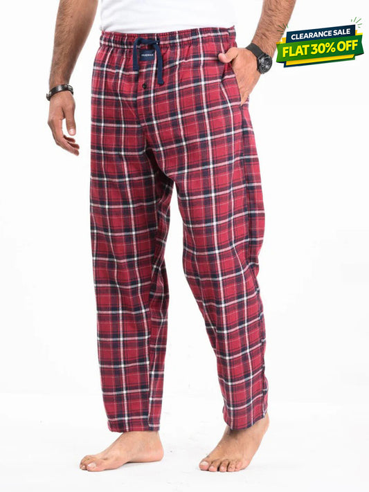 Flannel Plaid Red/White Relaxed Winter Pajama