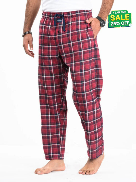 Flannel Plaid Red/White Relaxed Winter Pajama