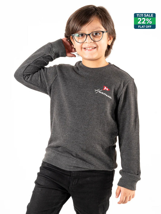 Kids Dark Grey Terry Sweatshirt