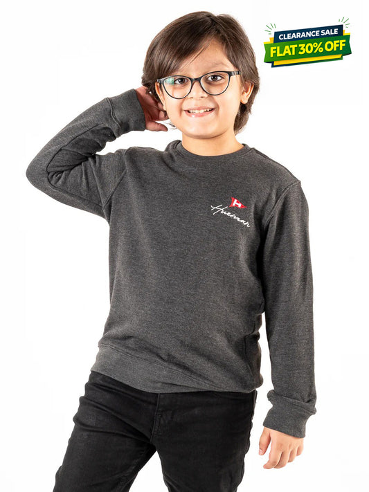 Kids Dark Grey Terry Sweatshirt