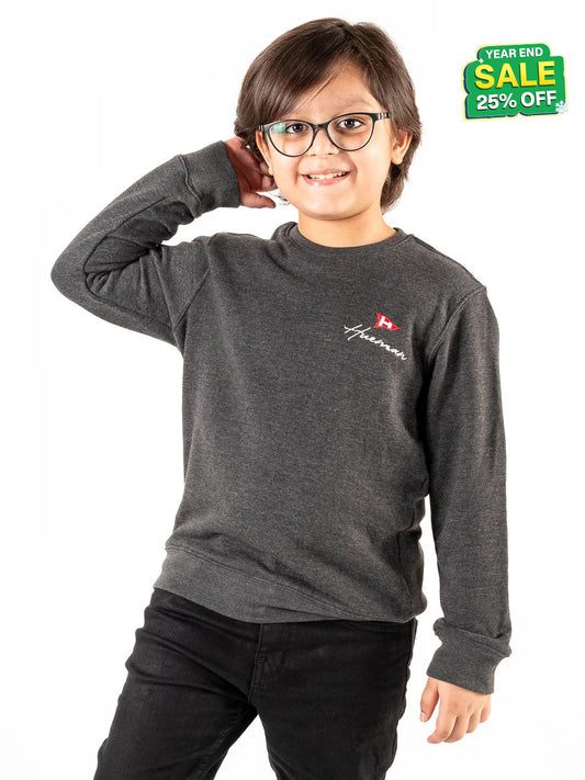 Kids Dark Grey Terry Sweatshirt