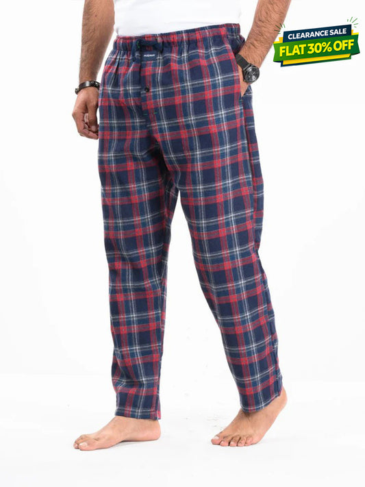 Flannel Plaid Red/Blue Relaxed Winter Pajama