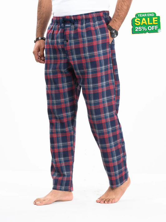 Flannel Plaid Red/Blue Relaxed Winter Pajama