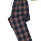 Flannel Plaid Orange/Blue Relaxed Winter Pajamas