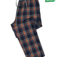 Flannel Plaid Orange/Blue Relaxed Winter Pajamas