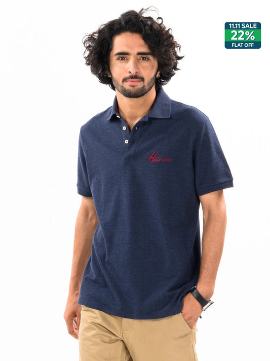 Navy Blue Regular Fit Men’s Polo Shirt