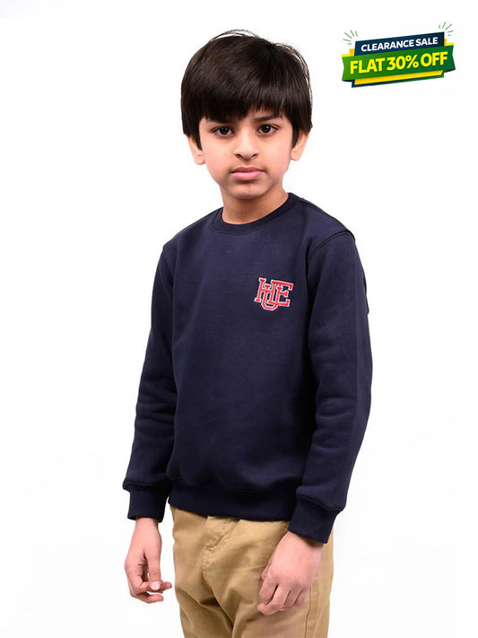 Kids Navy Blue Fleece Sweatshirt