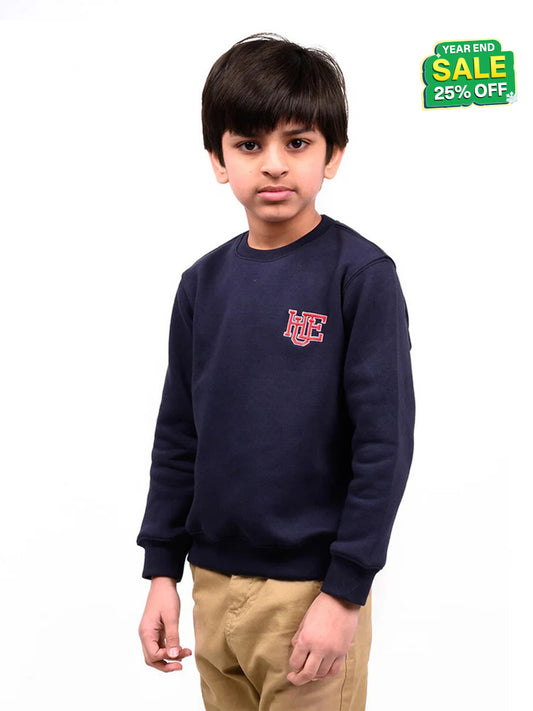 Kids Navy Blue Fleece Sweatshirt