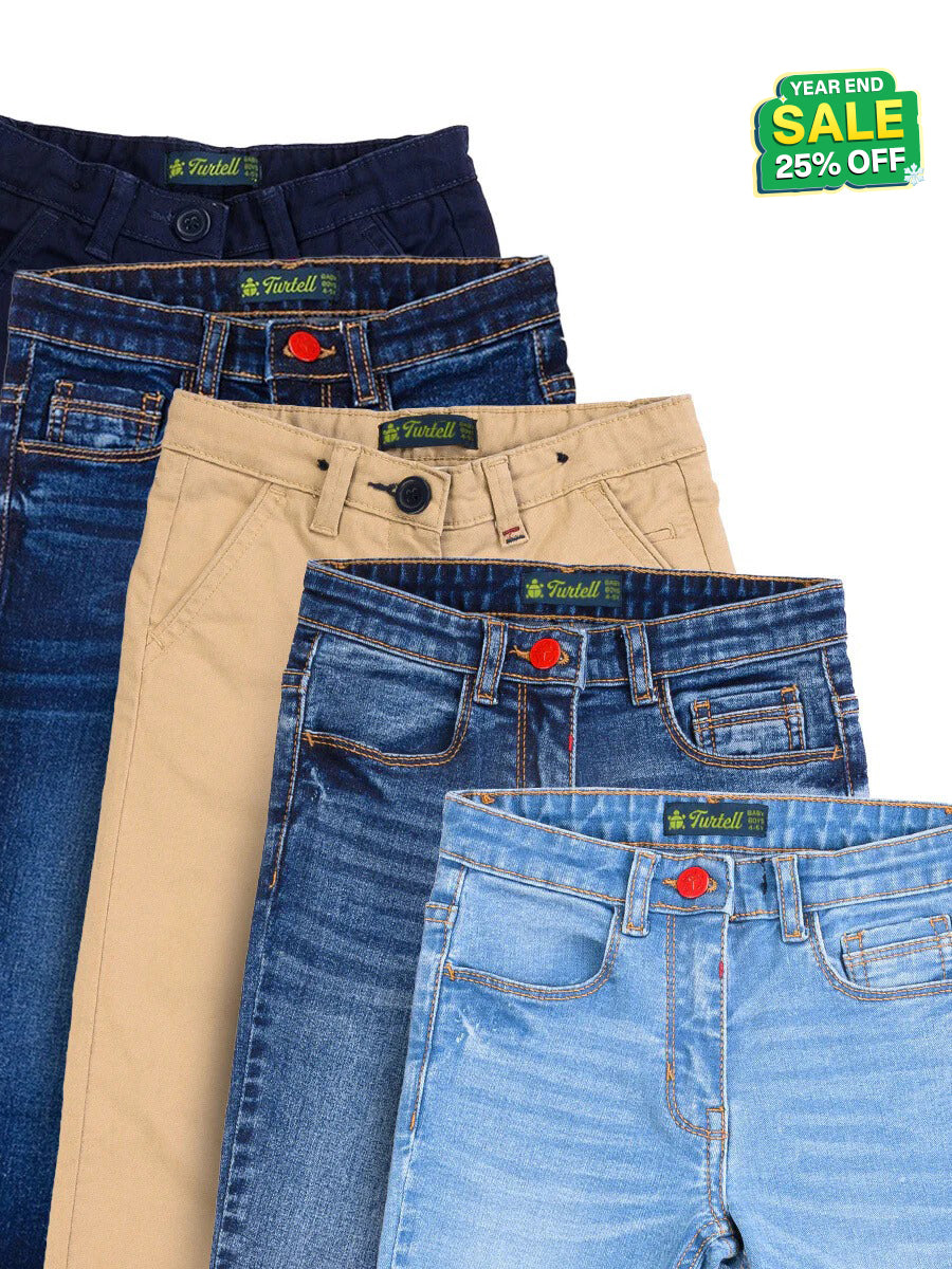 Pack of 5 - Kids & Babies Jeans & Chinos