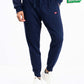 Men Navy Blue Terry Slim Joggers