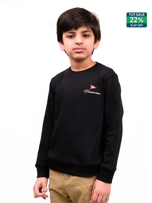 Kids Black Terry Sweatshirt